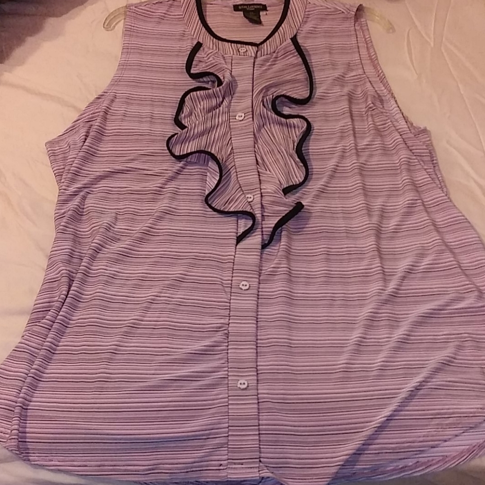 Cute pink and black tank top